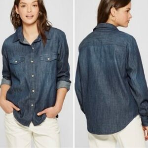 Universal Thread Dark Blue Button-Down Shirt